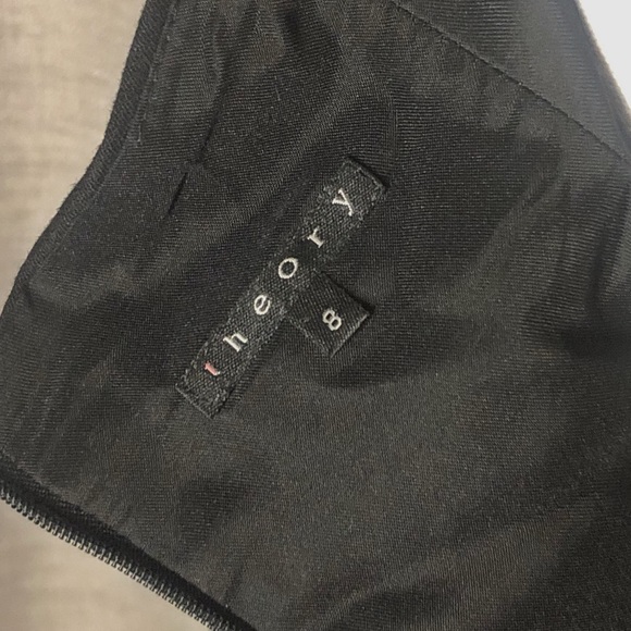 Theory Black Strapless Dress with Ruffles - Picture 7 of 8